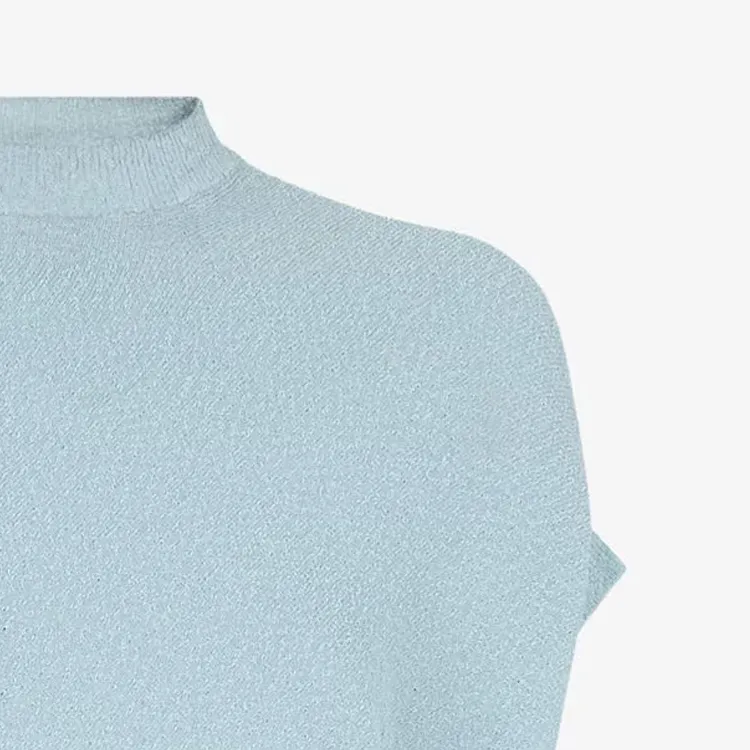 FENDI Asymmetric Hem Cape Sleeved Crewneck Jumper-4