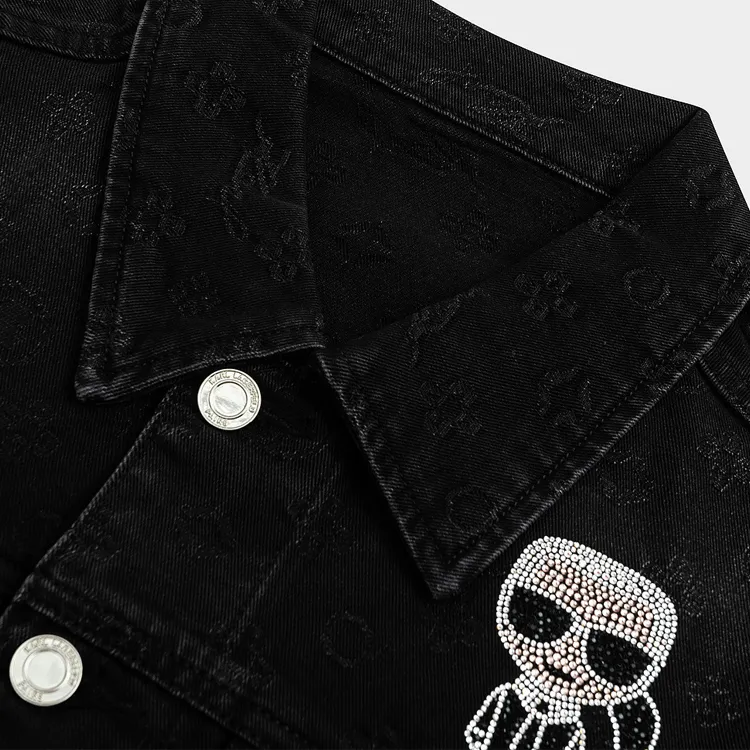 KARL LAGERFELD FW23 Denim Jacket Men's Black-2