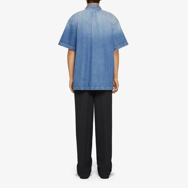 Givenchy Logo Embroidered Denim Shirt-3