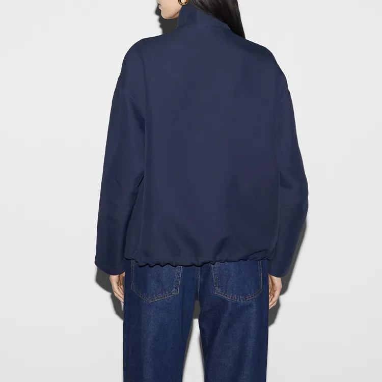 GUCCI Acetate Gabardine Bomber Jacket 'Petroleum Blue'-3