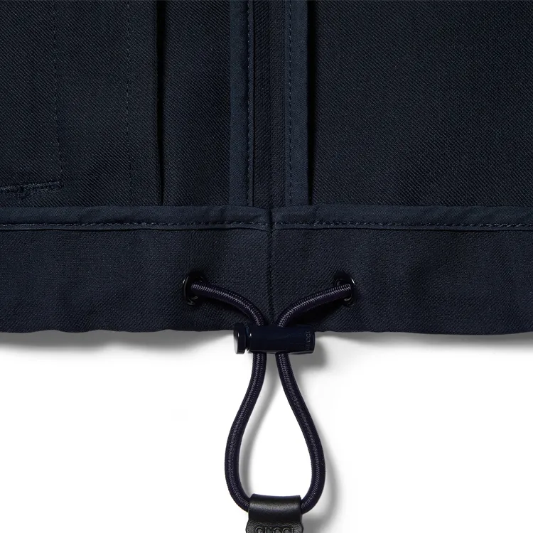 GUCCI Acetate Gabardine Bomber Jacket 'Petroleum Blue'-5