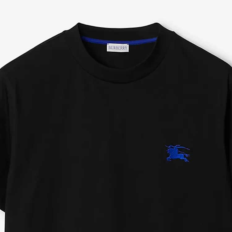 Burberry Logo Embroidered Slim Fit T Shirt-5