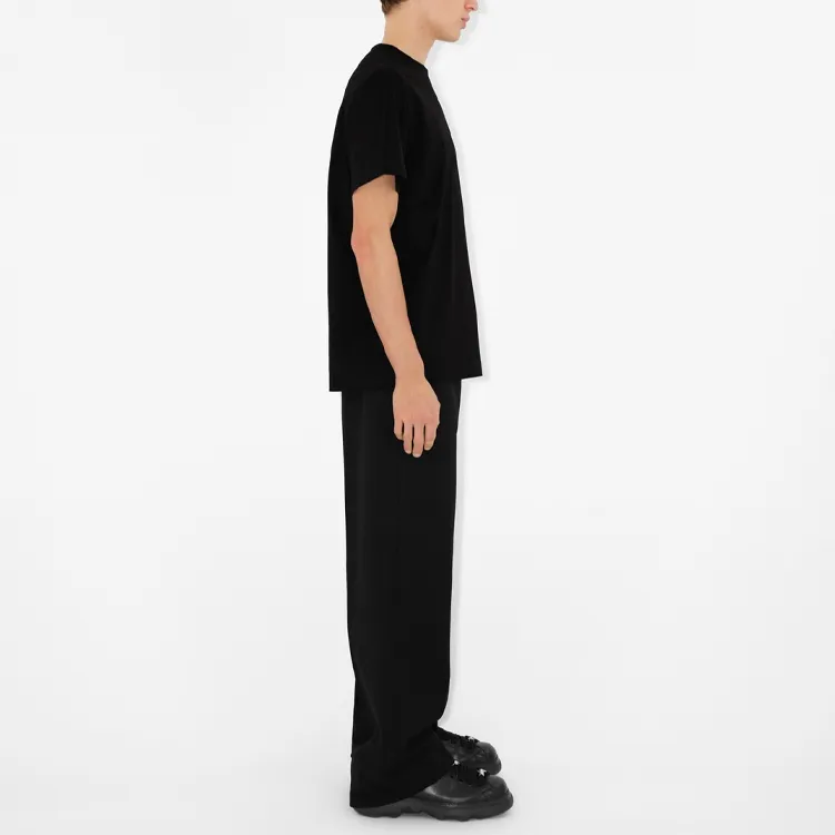 Burberry Logo Embroidered Slim Fit T Shirt-4