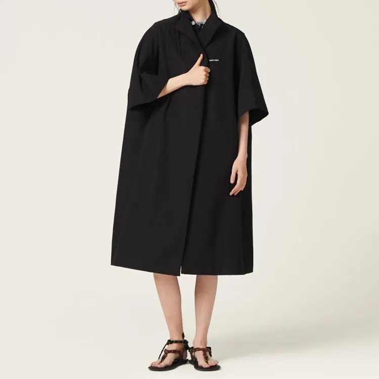 MIU MIU SS24 Cloak Women's Black-1