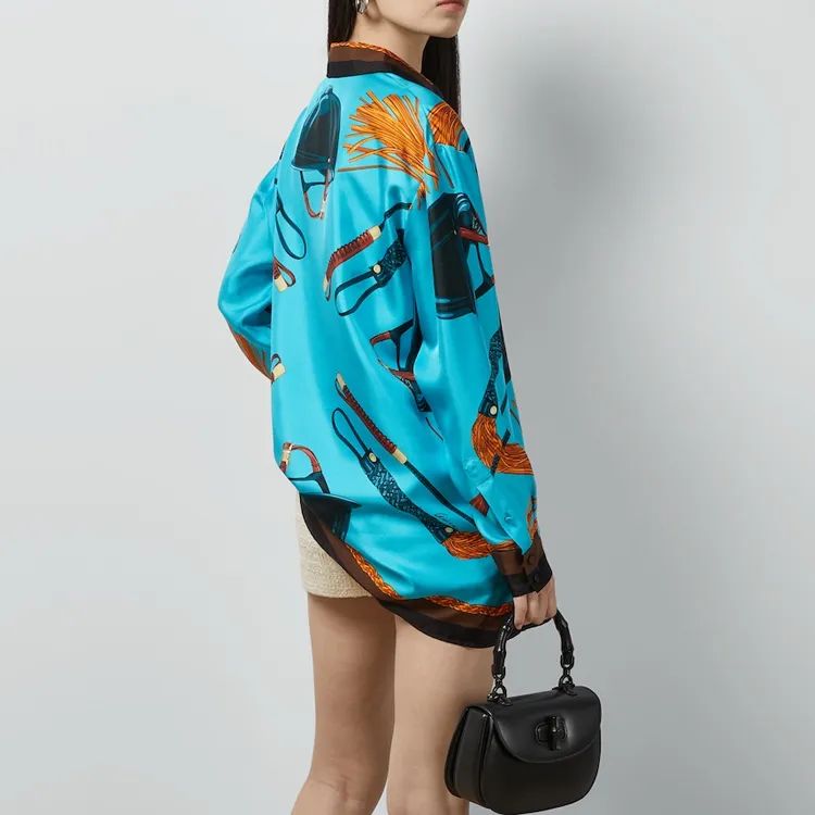 GUCCI Equestrian Printed Twill Shirt-1