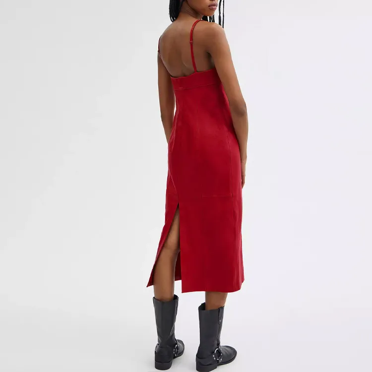COACH SS24 Slip Dress Women's Red-2