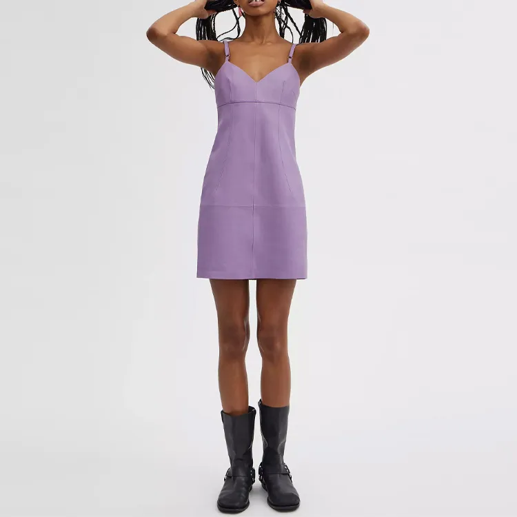 COACH SS24 Slip Dress Women's Purple-1