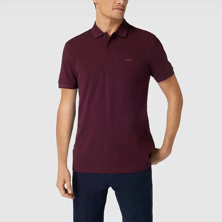 HUGO BOSS Polo Shirt Men's Burgundy-2