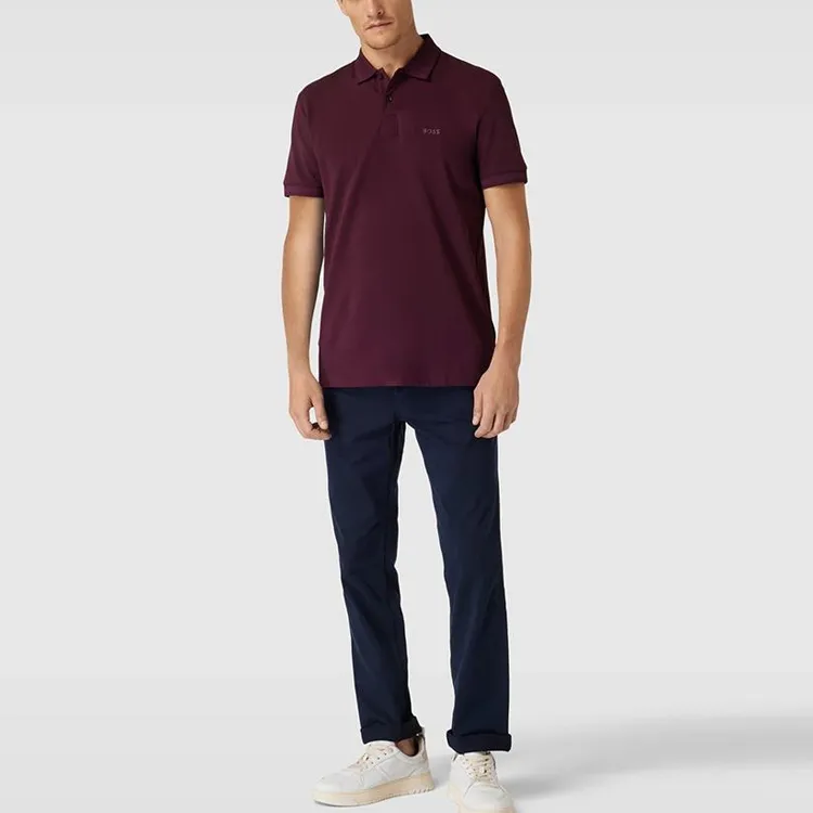 HUGO BOSS Polo Shirt Men's Burgundy-1