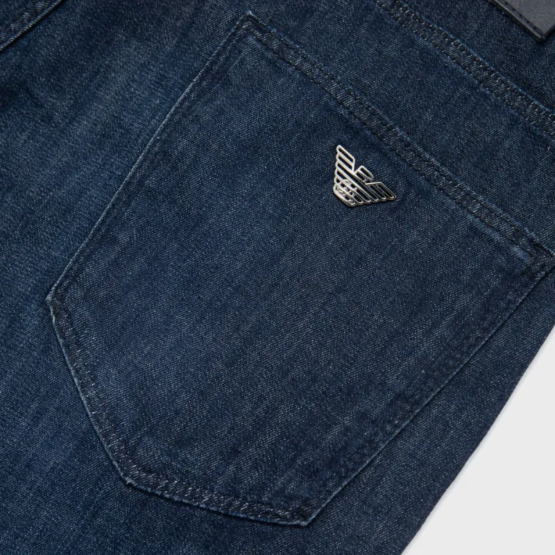 EMPORIO ARMANI Logo Plaque Slim Fit Jeans-3