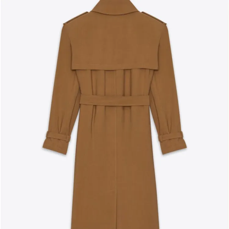 SAINT LAURENT Betled Oversized Trench Coat-7