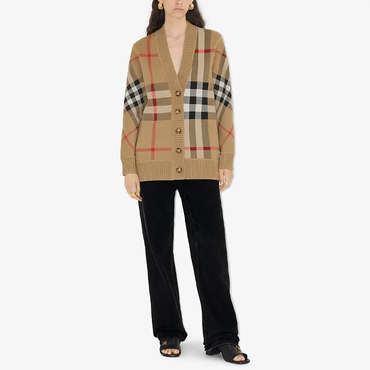 Burberry Vintage Check V neck Cardigan-2