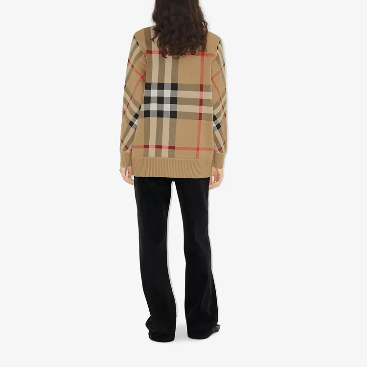 Burberry Vintage Check V neck Cardigan-3