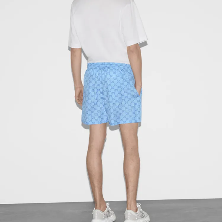 GUCCI Swimming Shorts Men's Blue-3
