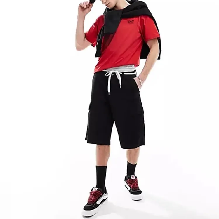 EMPORIO ARMANI EA7 SS24 T Shirt Men's Red-3
