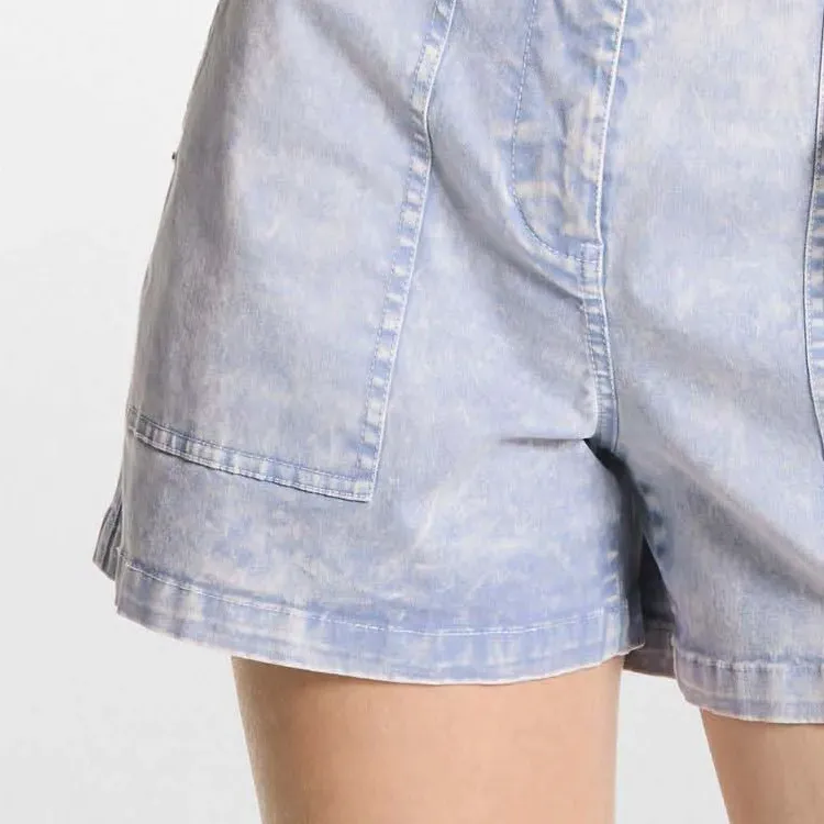 MICHAEL KORS SS24 Denim Shorts Women's Light Blue-3