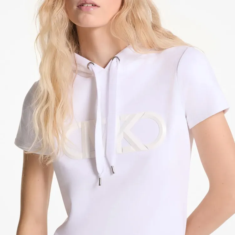 MICHAEL KORS SS24 Short Sleeved Dress Women's White-4