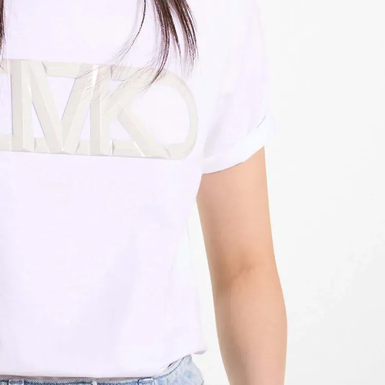MICHAEL KORS Empire logo Cotton T shirt-3