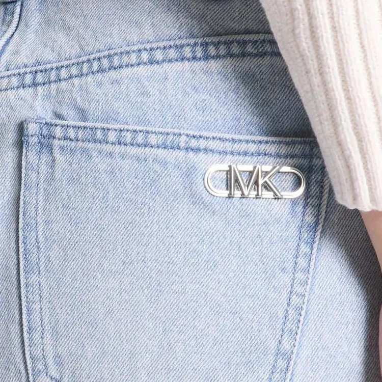 MICHAEL KORS Frayed Denim Mini Skirt-5
