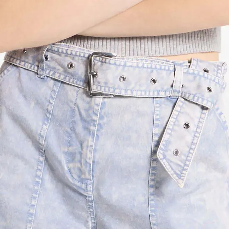MICHAEL KORS SS24 Denim Shorts Women's Light Blue-2