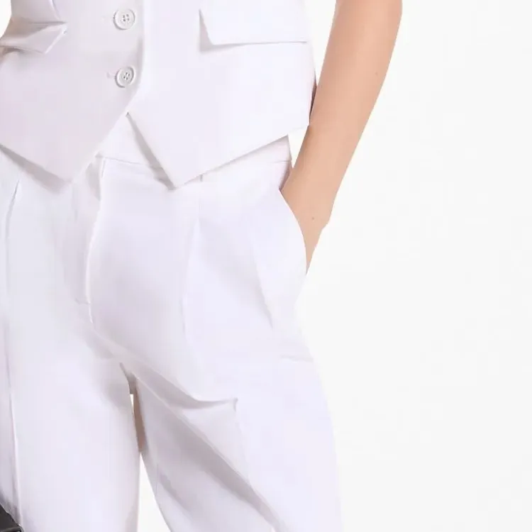 MICHAEL KORS Cotton Blend Twill Cropped Pants-4