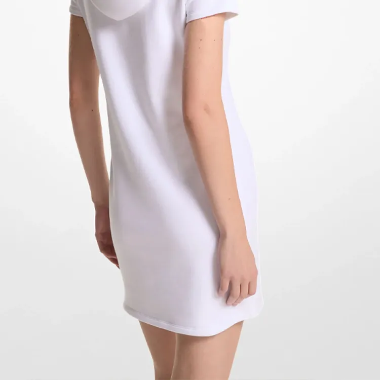 MICHAEL KORS SS24 Short Sleeved Dress Women's White-3
