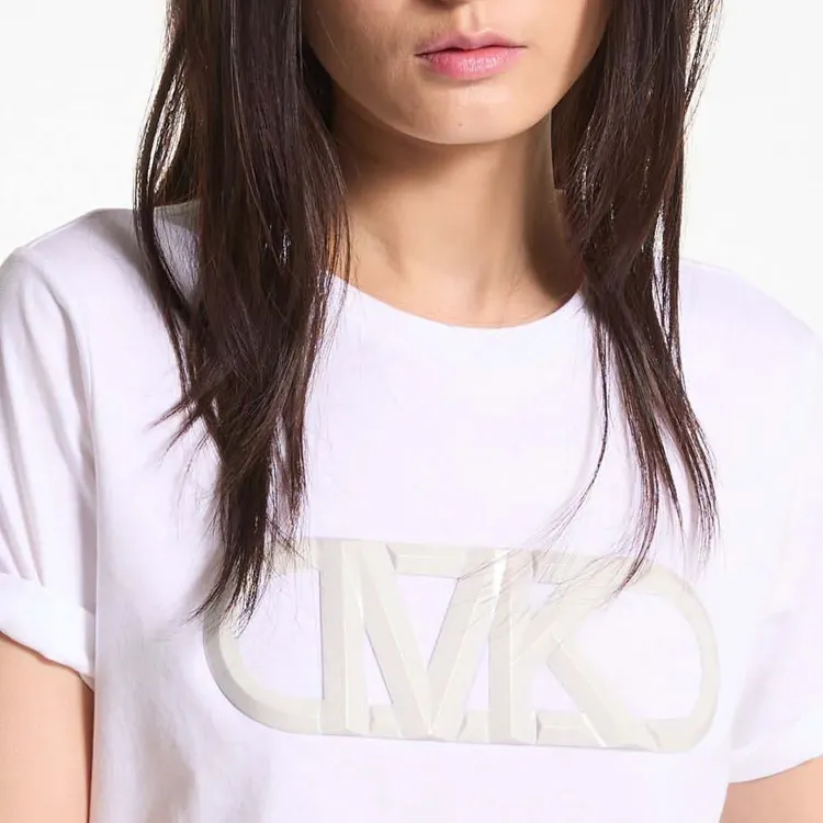 MICHAEL KORS Empire logo Cotton T shirt-5