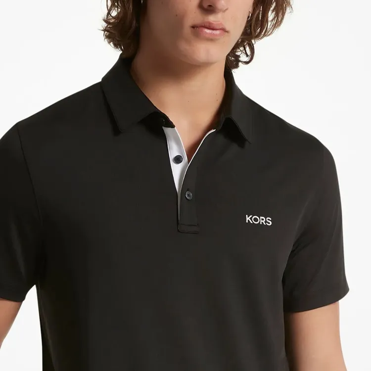 MICHAEL KORS SS24 Polo Shirt Men's Black-1