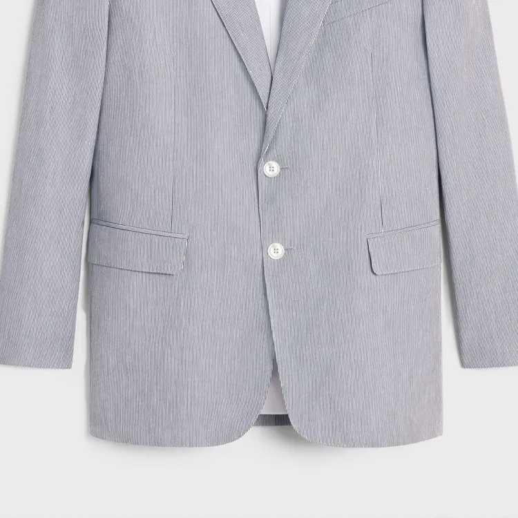 CELINE Jude Jacket In Striped Cotton-2