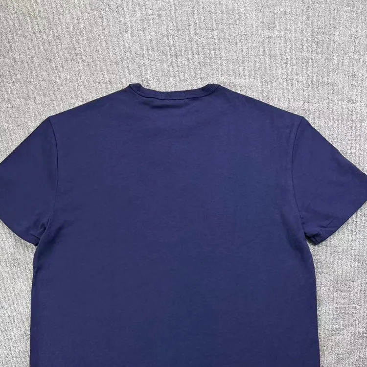 Polo Ralph Lauren Solid Color Logo Embroidered Crew Neck Short Sleeved T Shirt Men's Navy Blue-5
