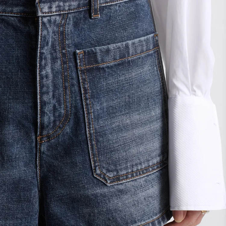 DIOR DIORIVIERA FW24 Denim Shorts Women's Blue-4