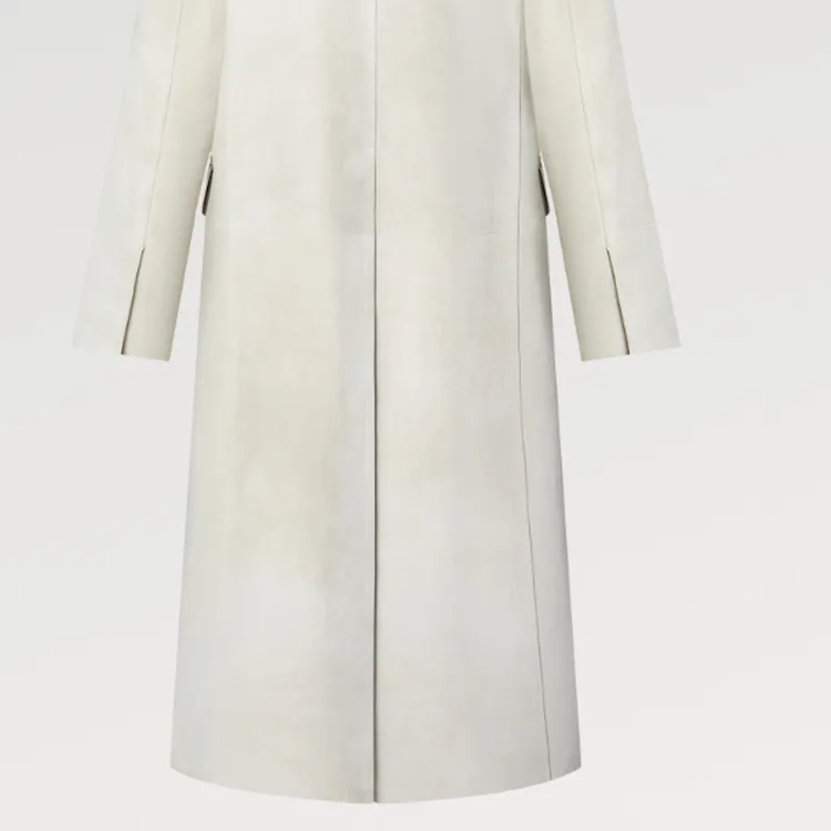 LOUIS VUITTON Double-Breasted Suede Coat-7
