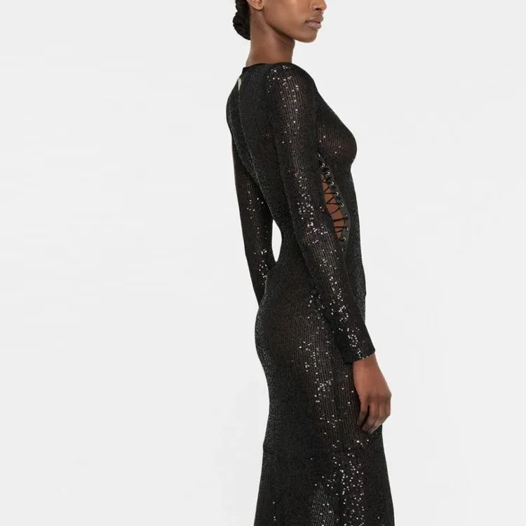 Elisabetta Franchi Sequinned Tulle Gown-3