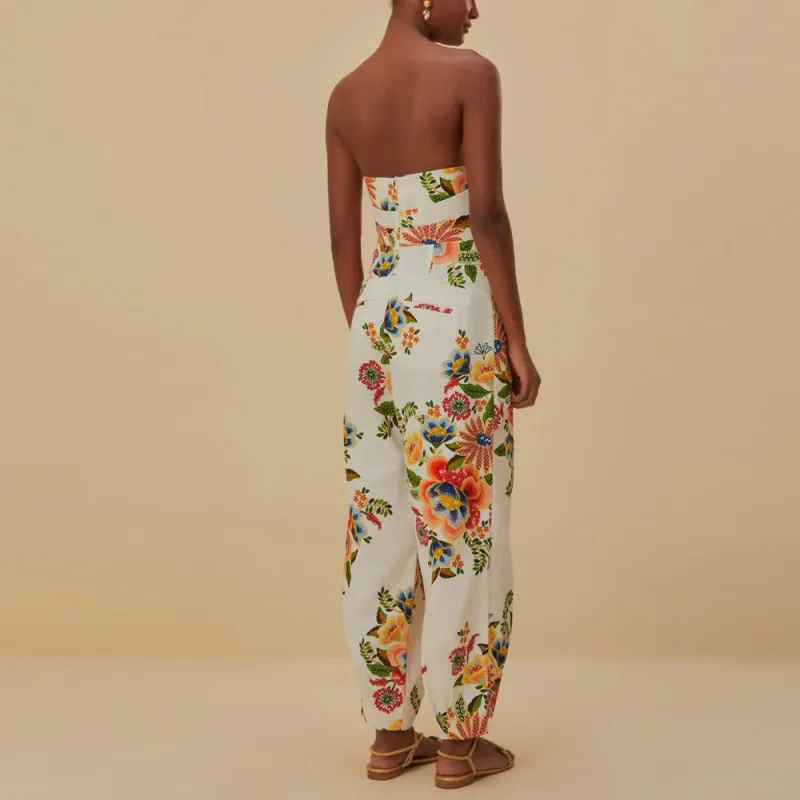 FARM RIO SS24 Jumpsuit Women's White-2