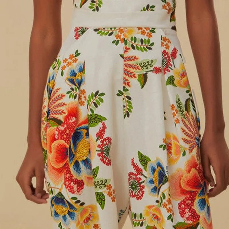 FARM RIO SS24 Jumpsuit Women's White-4