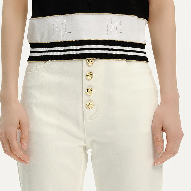 KARL LAGERFELD SS24 Knitwear Women's Black White-4