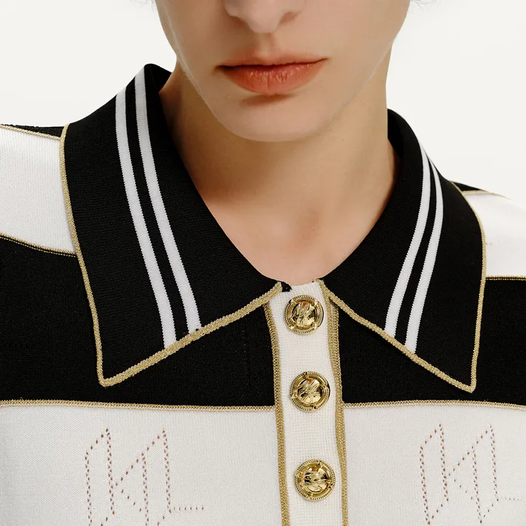 KARL LAGERFELD SS24 Knitwear Women's Black White-5