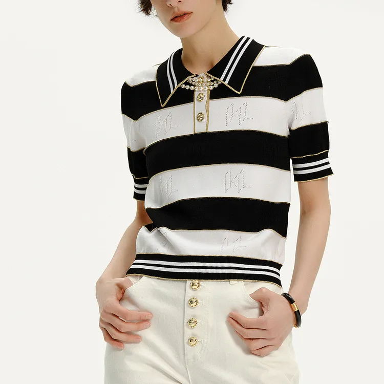 KARL LAGERFELD SS24 Knitwear Women's Black White-3