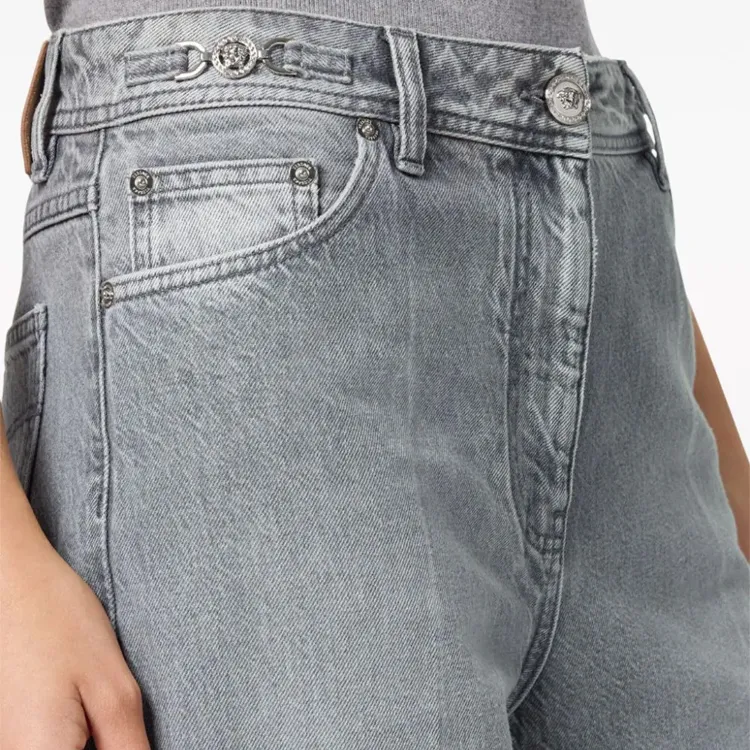 VERSACE Medusa '95 Logo Patch Boyfriend Jeans-4