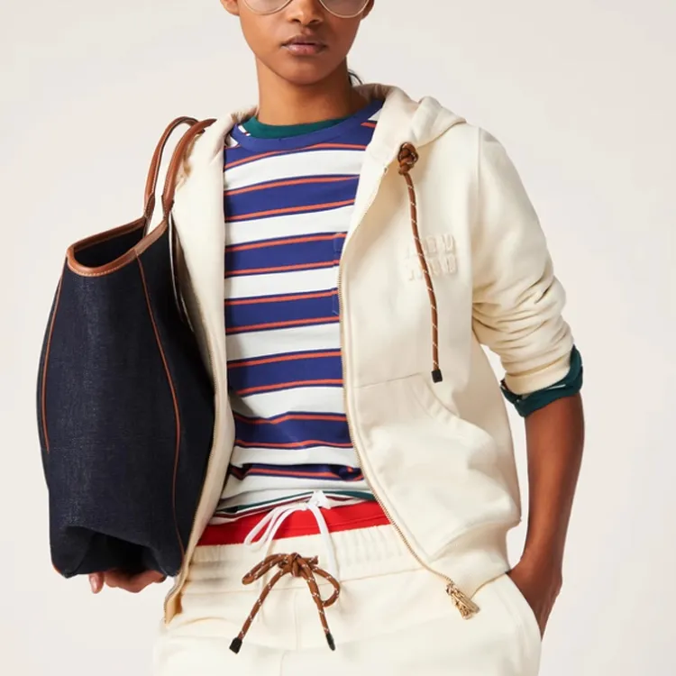 MIU MIU Logo Patch Zipped Hoodie-1
