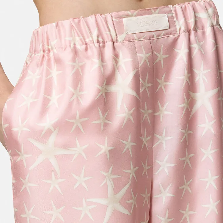 VERSACE Stella Marina Silk Trousers-2