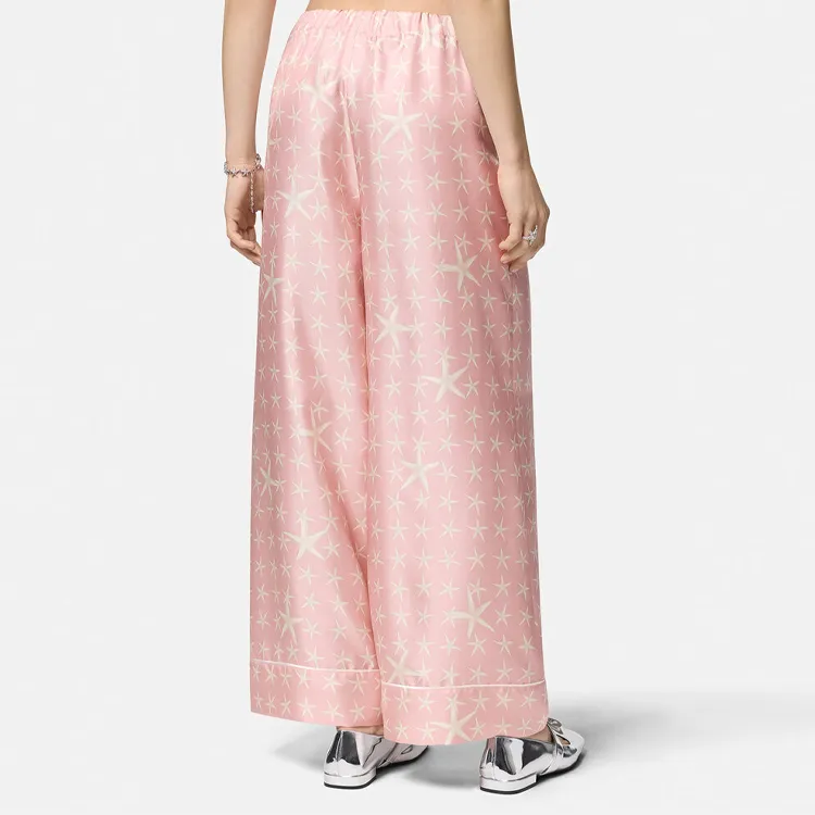 VERSACE Stella Marina Silk Trousers-1