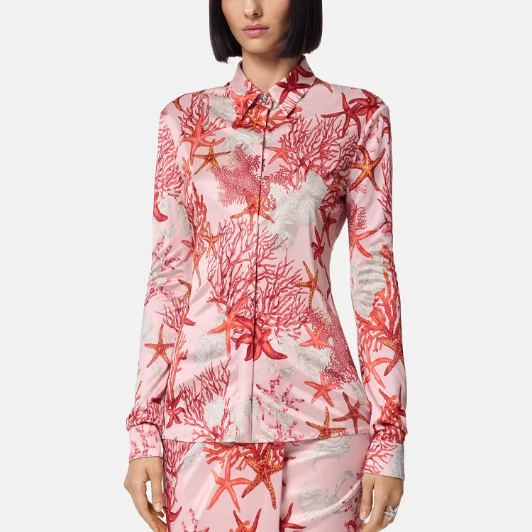 VERSACE Barocco Sea Printed Long-Sleeved Shirt-2