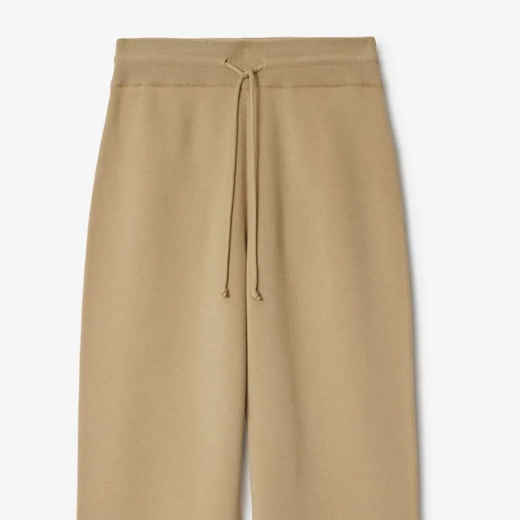 Burberry Knitted Sports Pants Women's Sand-5
