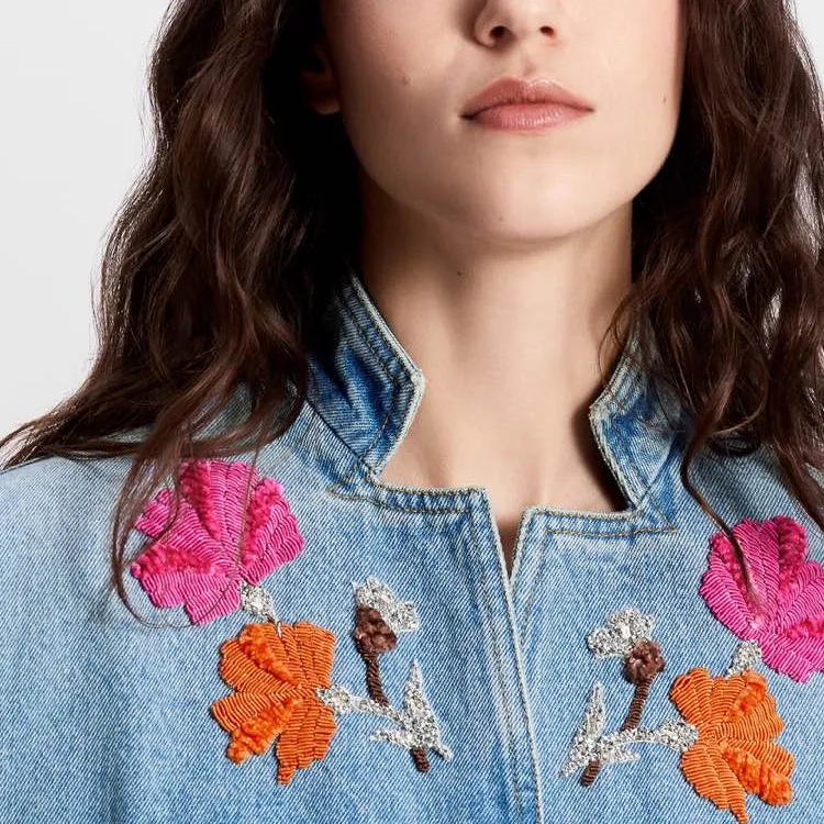 LOUIS VUITTON Embroidered Accent Utility Jacket-3