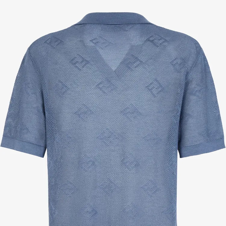 FENDI Open-knit Polo Shirt-3