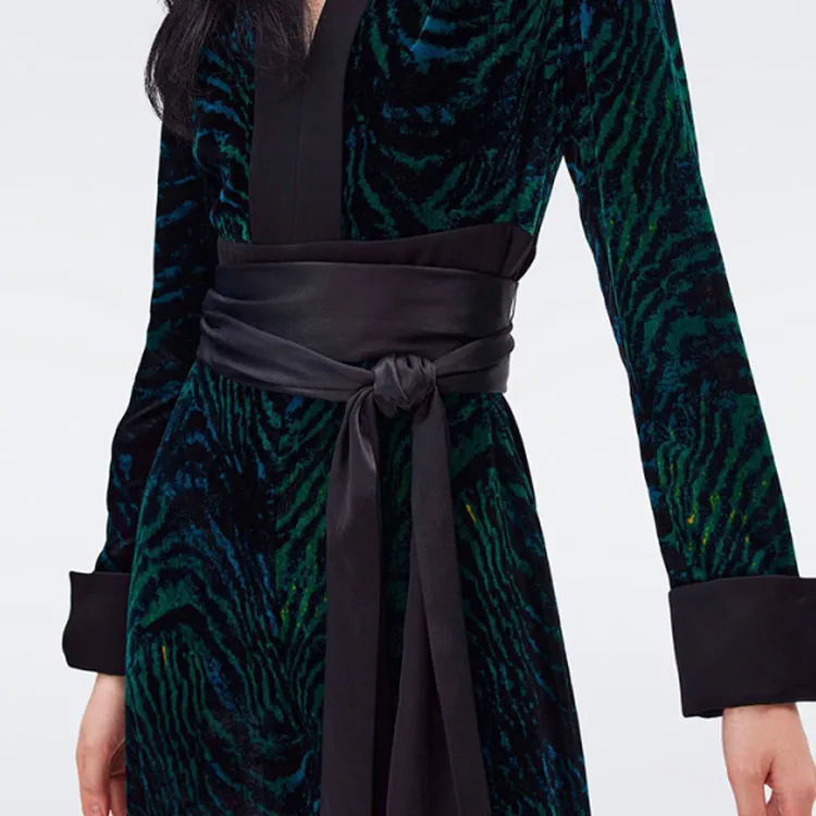 DVF Diane Von Furstenberg Belted Long-Sleeved Jumpsuit-4
