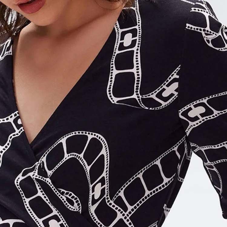 DVF Diane Von Furstenberg FW23 Long-Sleeved Dresses Women's Black-6