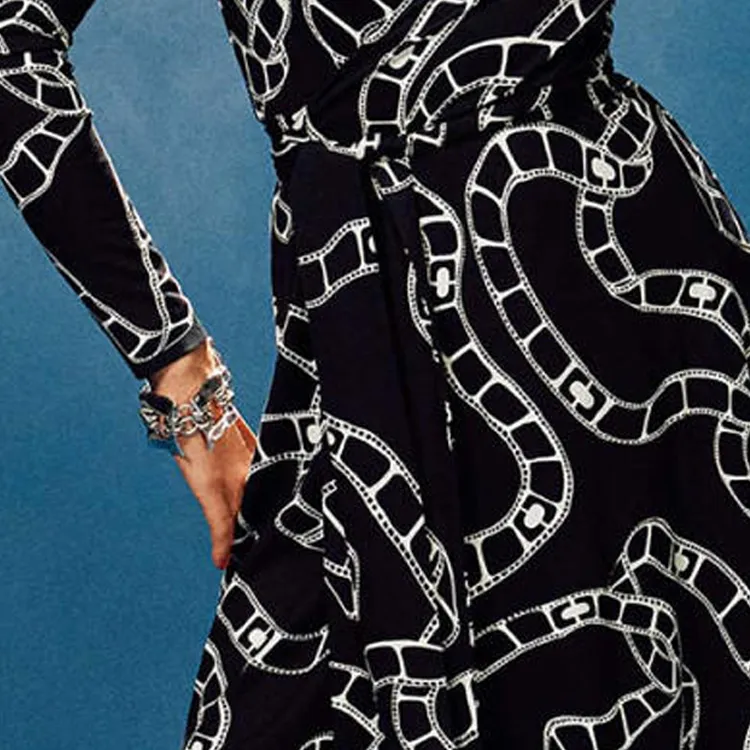 DVF Diane Von Furstenberg FW23 Long-Sleeved Dresses Women's Black-4