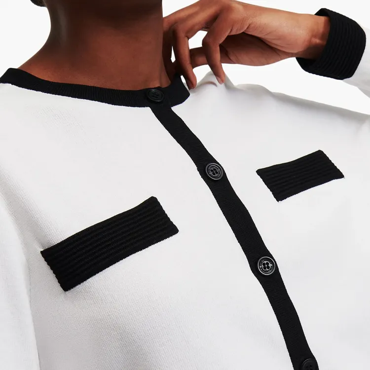 KARL LAGERFELD / Karl Lagerfeld Jeans Contrasting trim Cardigan-4